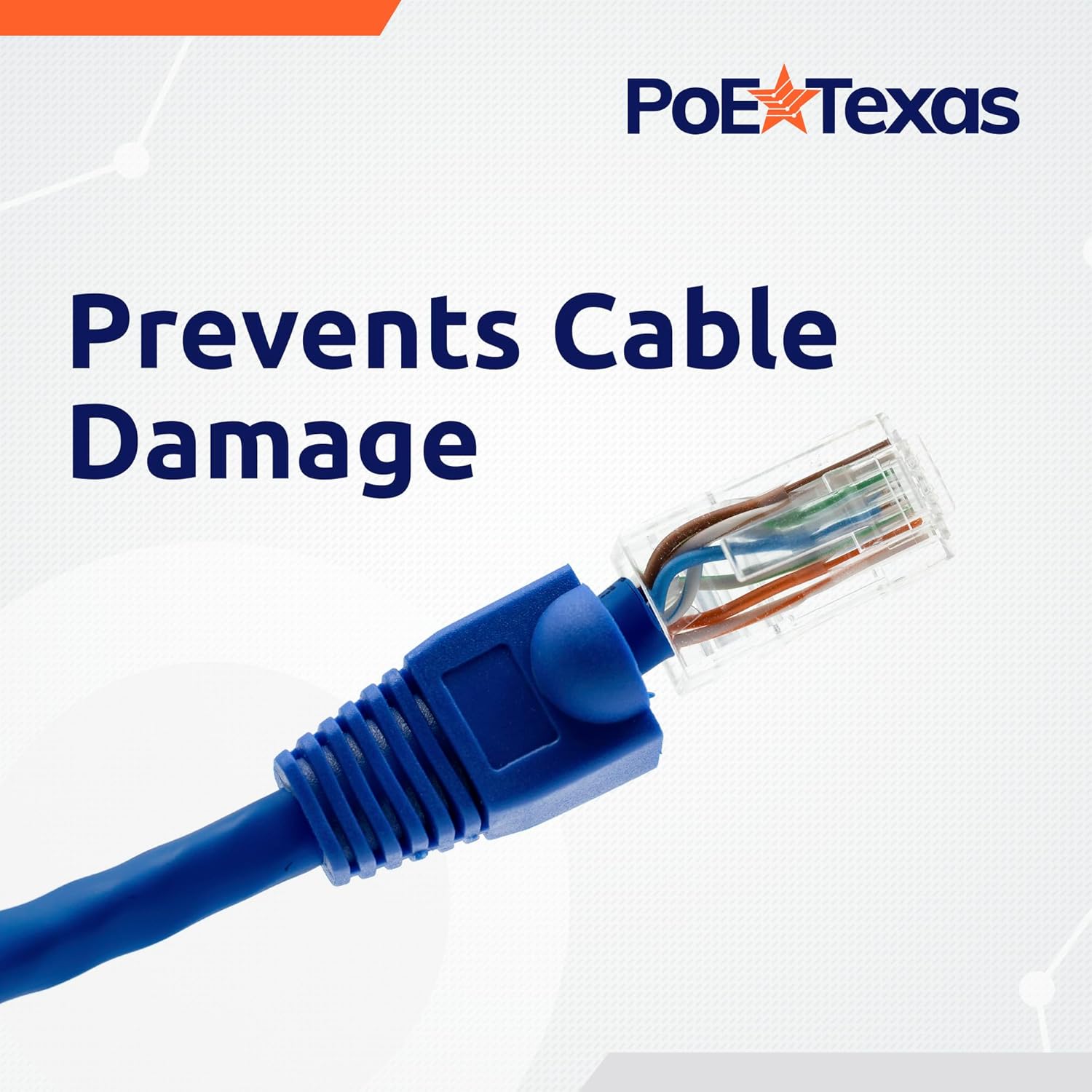 POE Texas Accessories CAT 6 RJ-45 Strain Relief Boot 60 Pack