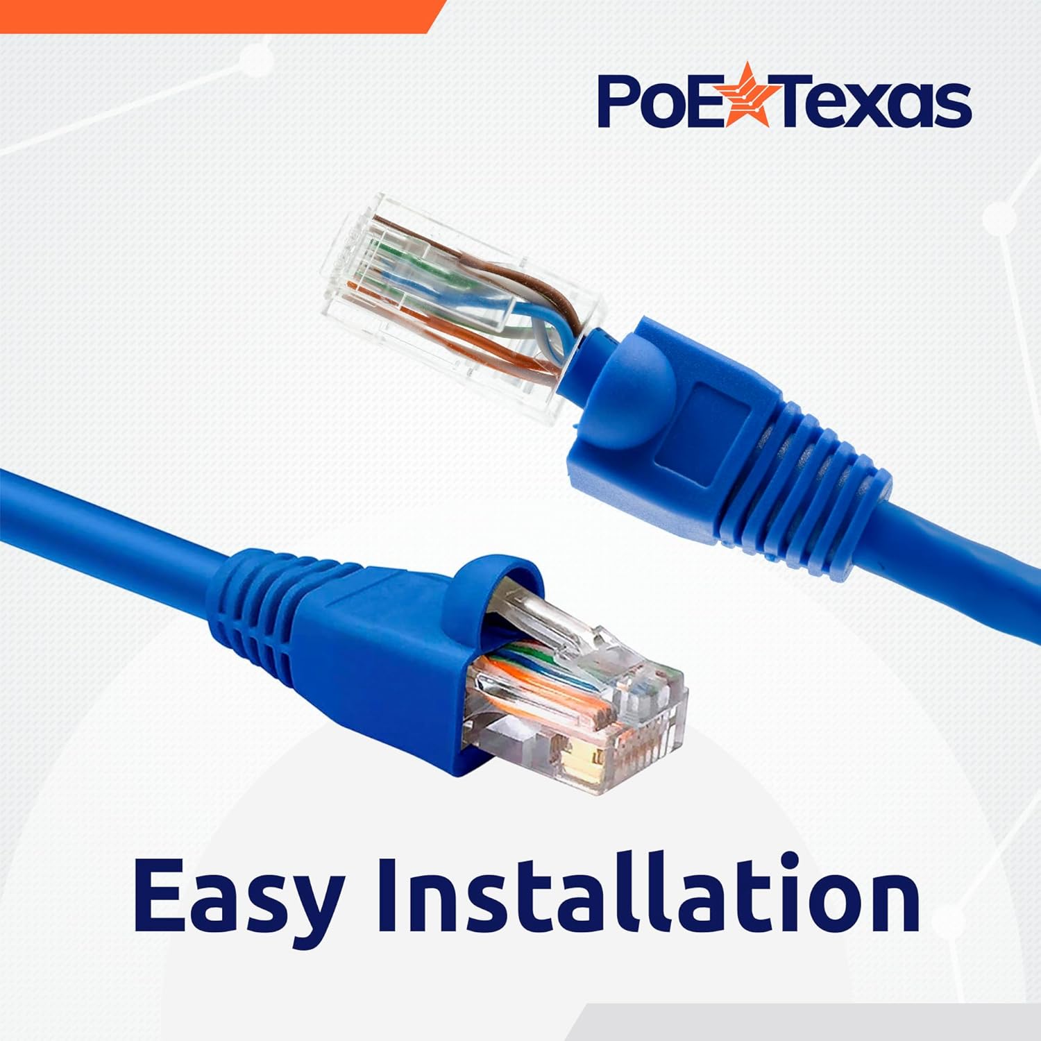 POE Texas Accessories CAT 6 RJ-45 Strain Relief Boot 60 Pack