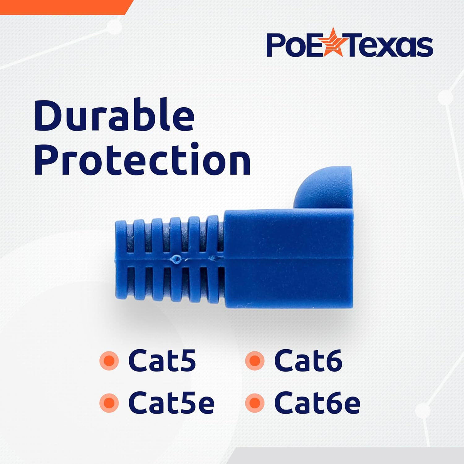 POE Texas Accessories CAT 6 RJ-45 Strain Relief Boot 60 Pack