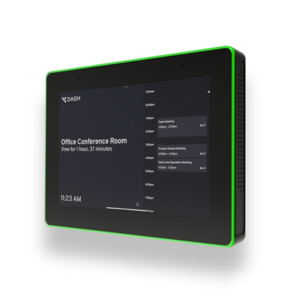 PoE Texas Display 8" Touchscreen Room Scheduler with Highly Visible LED Ring