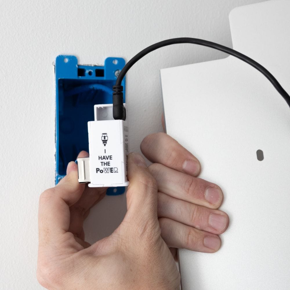 POE Texas For Tablets WTS-124A-SL iPad 10th generation Silver Wall mount with AF-USBC-JB PoE Adapter