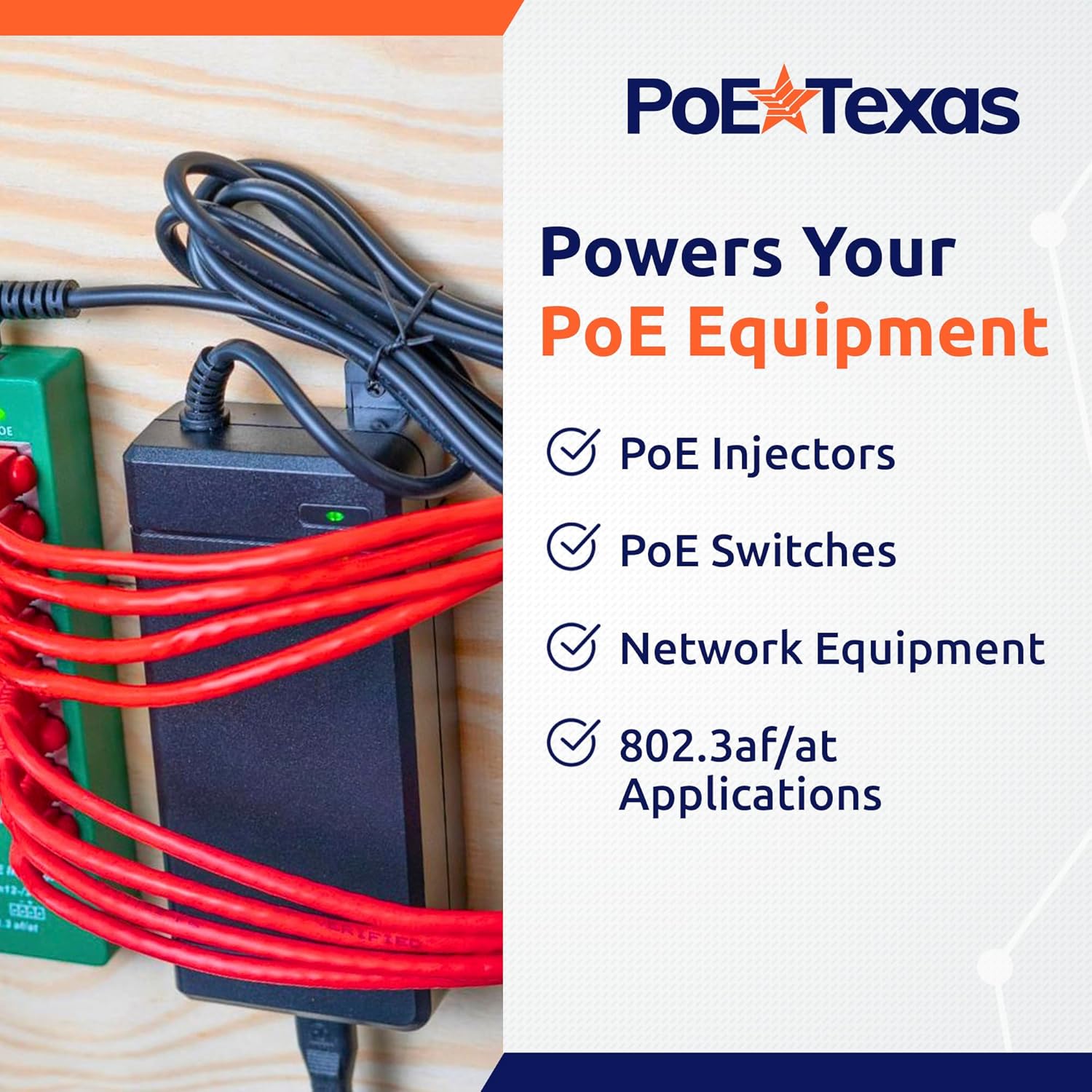 PoE Texas Power Supplies Power Supply 48V 120W - UL/FCC Certified