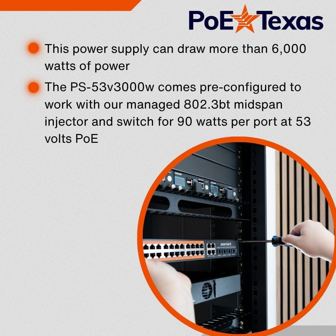 POE Texas Power Supplies Power Supply Rectifier - 53 Volts 3000 Watts