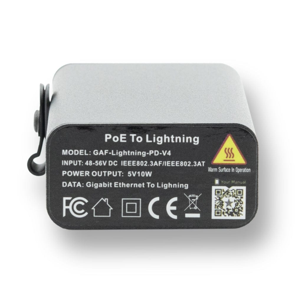 PoE Texas Splitter 802.3af Ethernet Power and Wired Data in Aluminum Enclosure for Conference Rooms, Mounted Tablets & More - Extend PoE up to 328 Feet