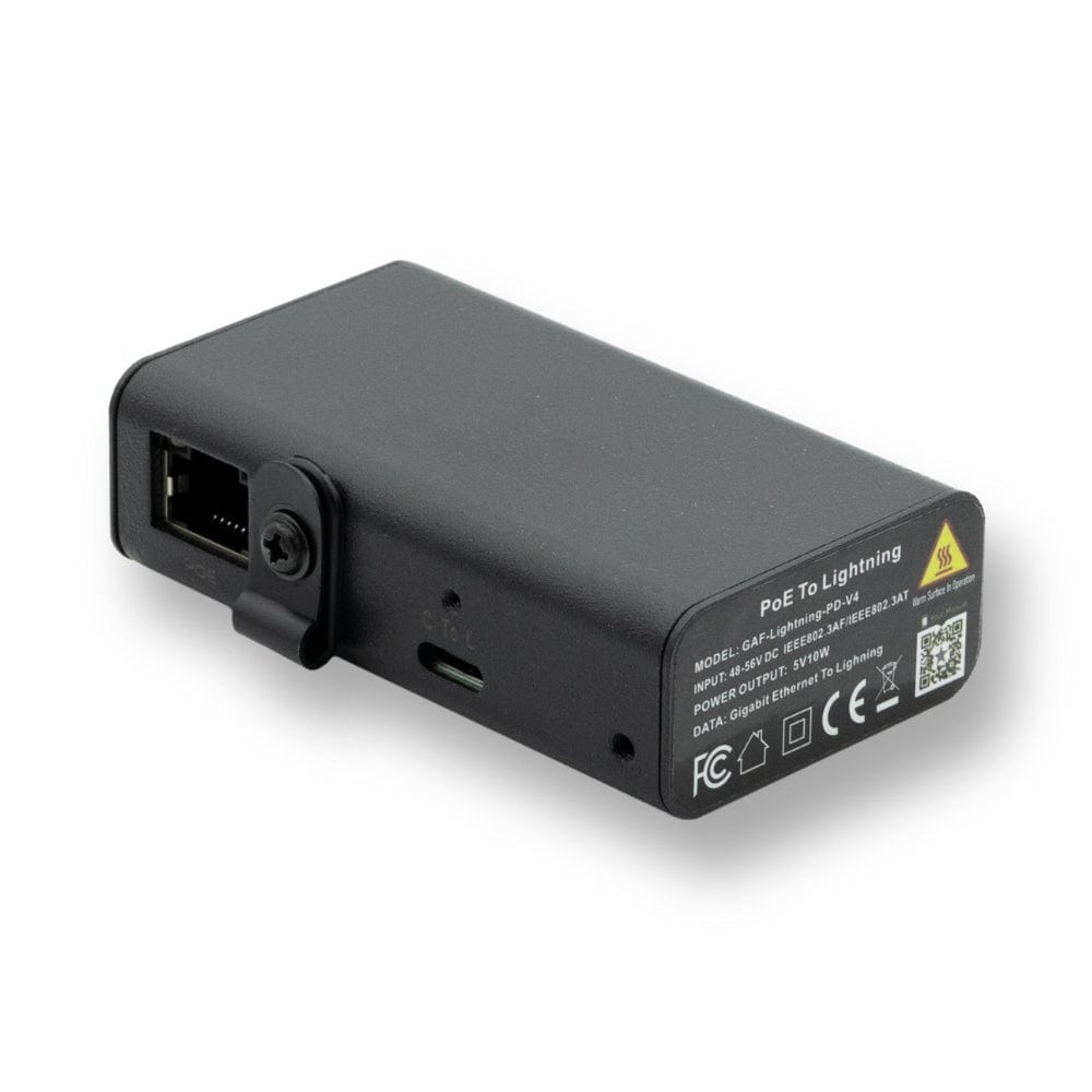 PoE Texas Splitter 802.3af Ethernet Power and Wired Data in Aluminum Enclosure for Conference Rooms, Mounted Tablets & More - Extend PoE up to 328 Feet