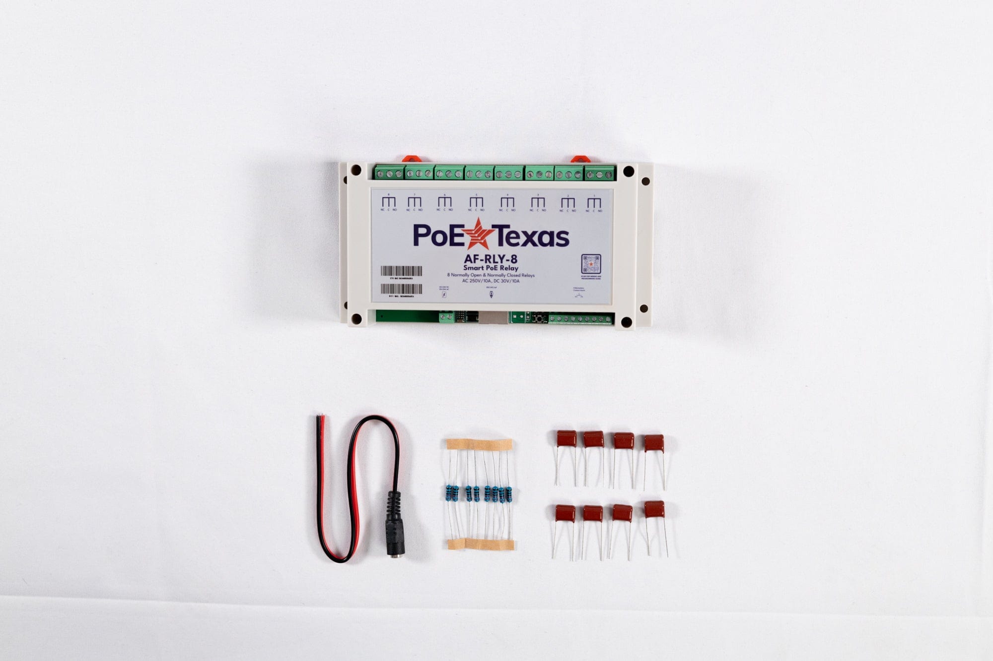 PoE Texas Splitter AF-RLY-8 - 8 Channel Output + 8 Channel Input Network PoE Powered Relay Module