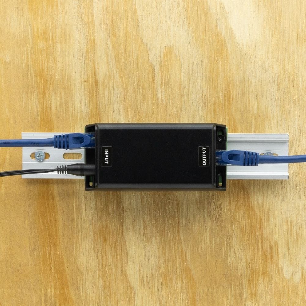 POE Texas Splitter DC Powered PoE+ Gigabit Inline Injector that Converts 12-60V Volts to 50 Volt IEEE 802.3at PoE+