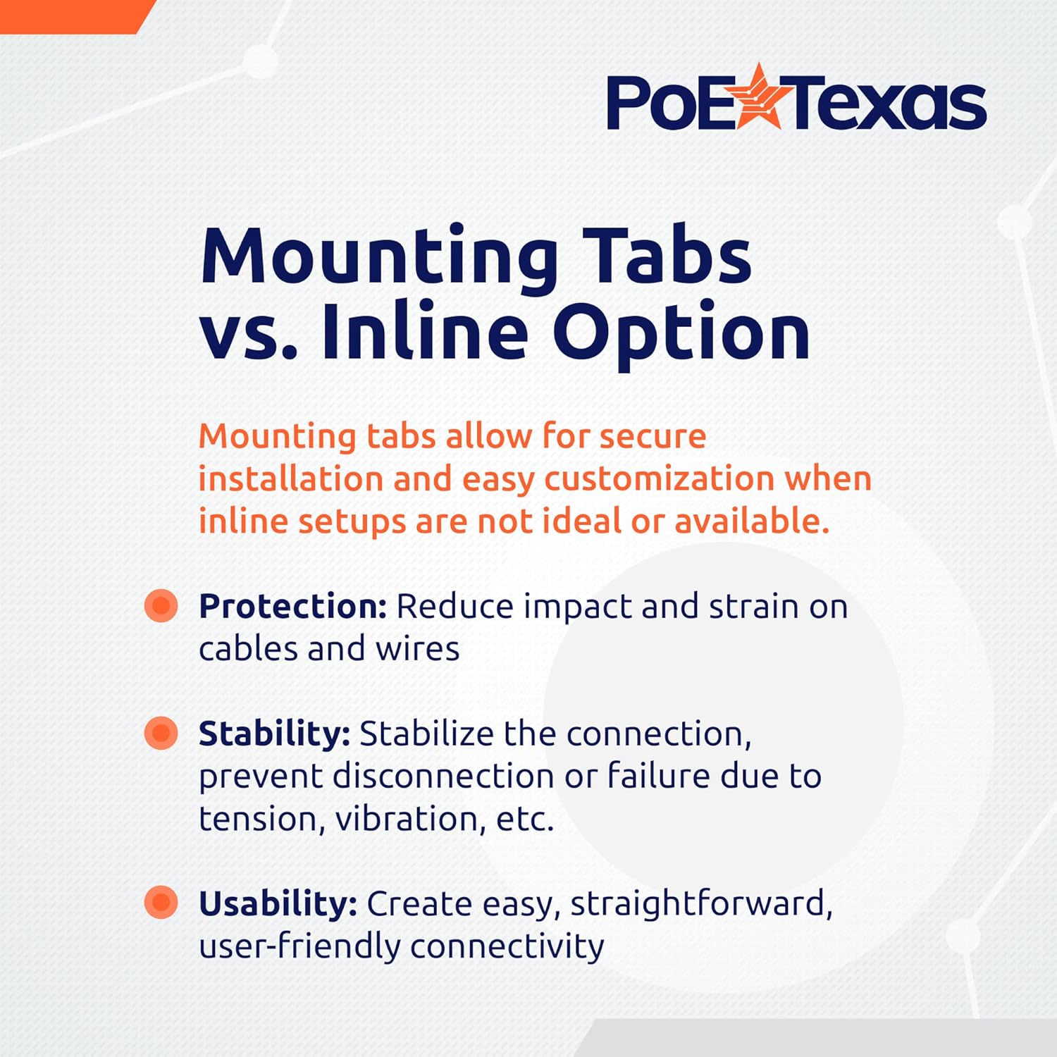 POE Texas Splitter Gigabit Inline PoE+ (802.3at) Splitter/Converter for 12 Volt 25 Watt Devices