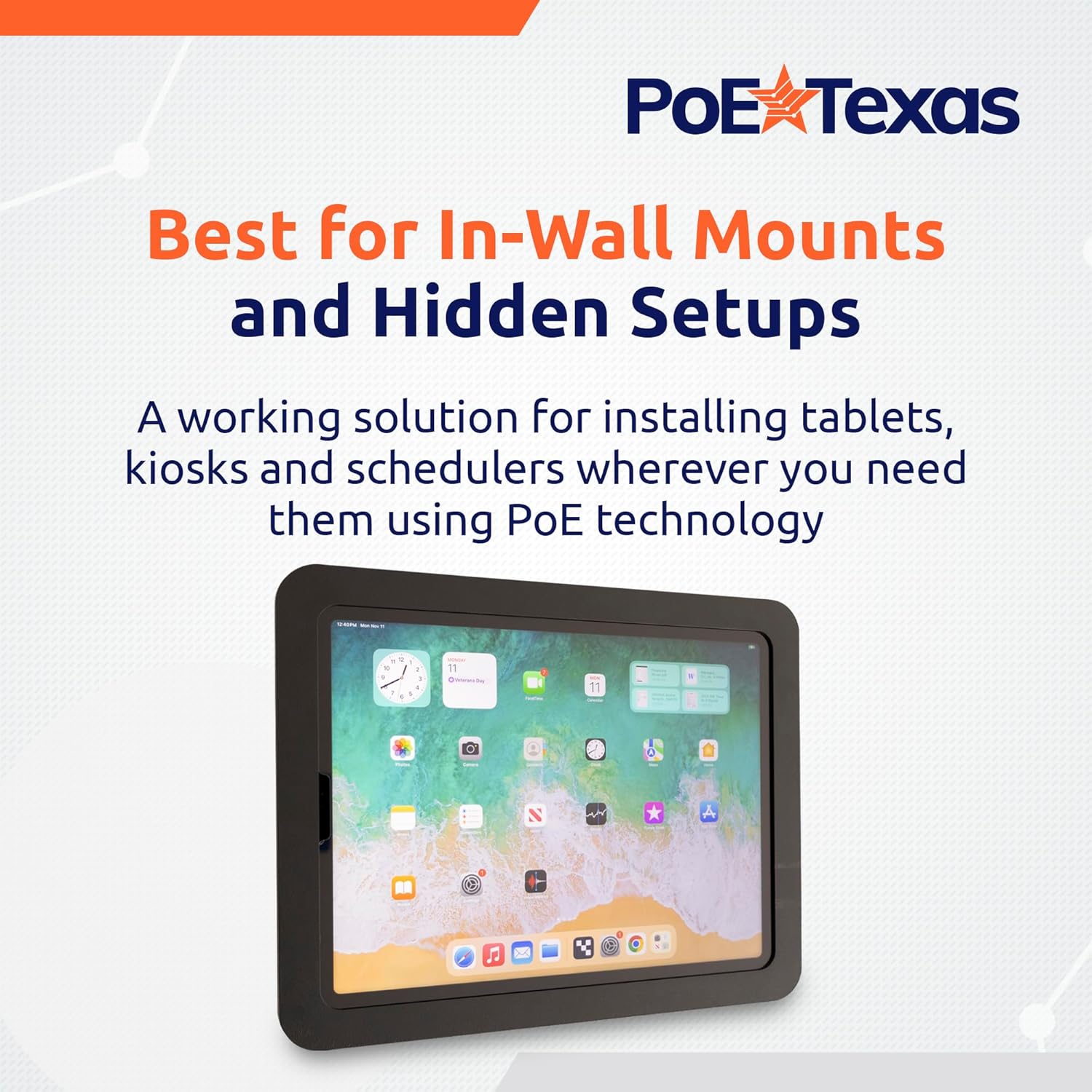 POE Texas Splitter New! Gigabit PoE++ (802.3bt) to USB-C Power + Data Delivery with 65 Watt Output with USB-C cable - USB-C compatible with Laptops, iPad Pro 12.9", Surface Go, Galaxy Tab