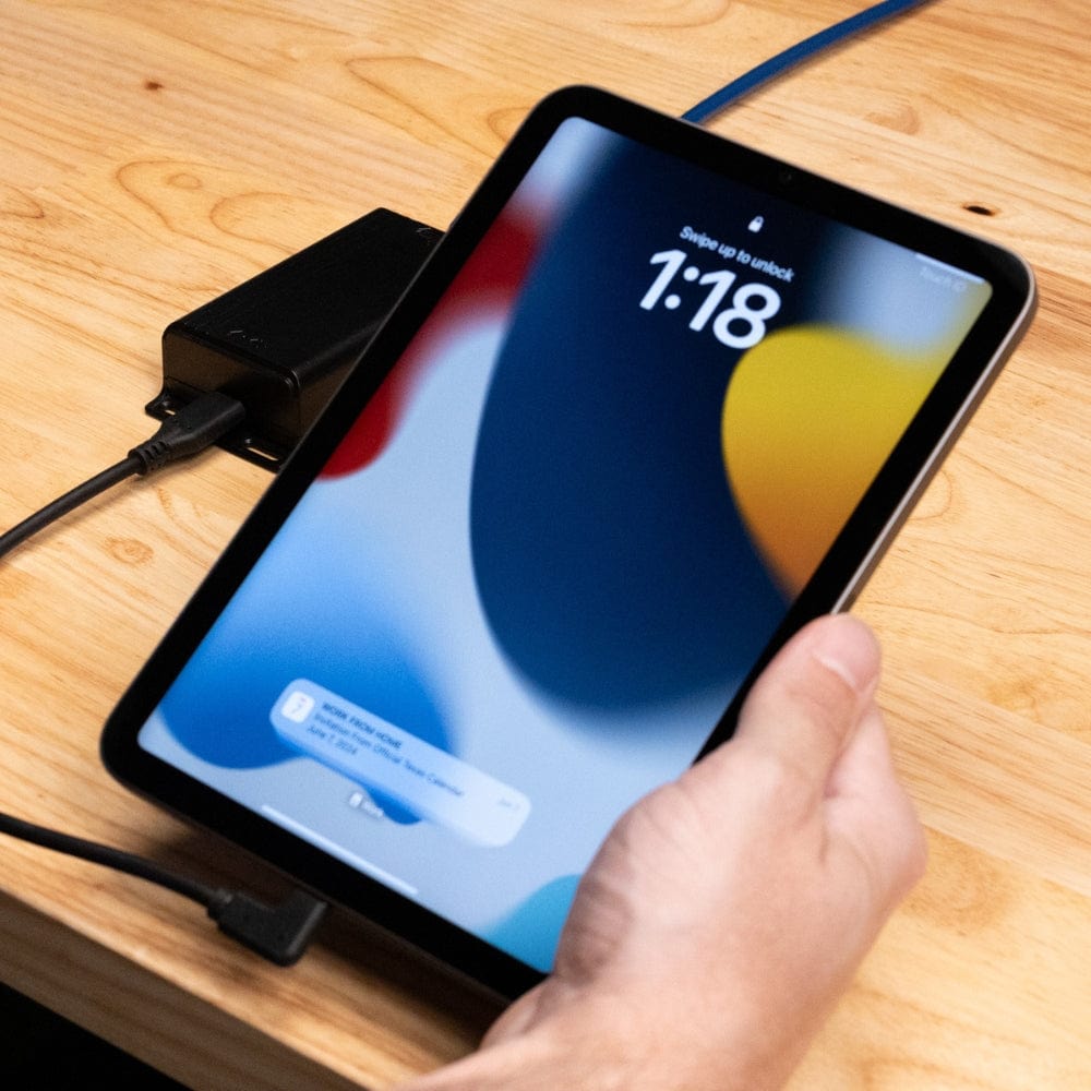 POE Texas Splitter PoE+ (802.3at) to USB-C Power + Data Delivery with 25 Watt Output - USB-C compatible w/ iPad Pro 12.9", Surface Go, Galaxy Tab