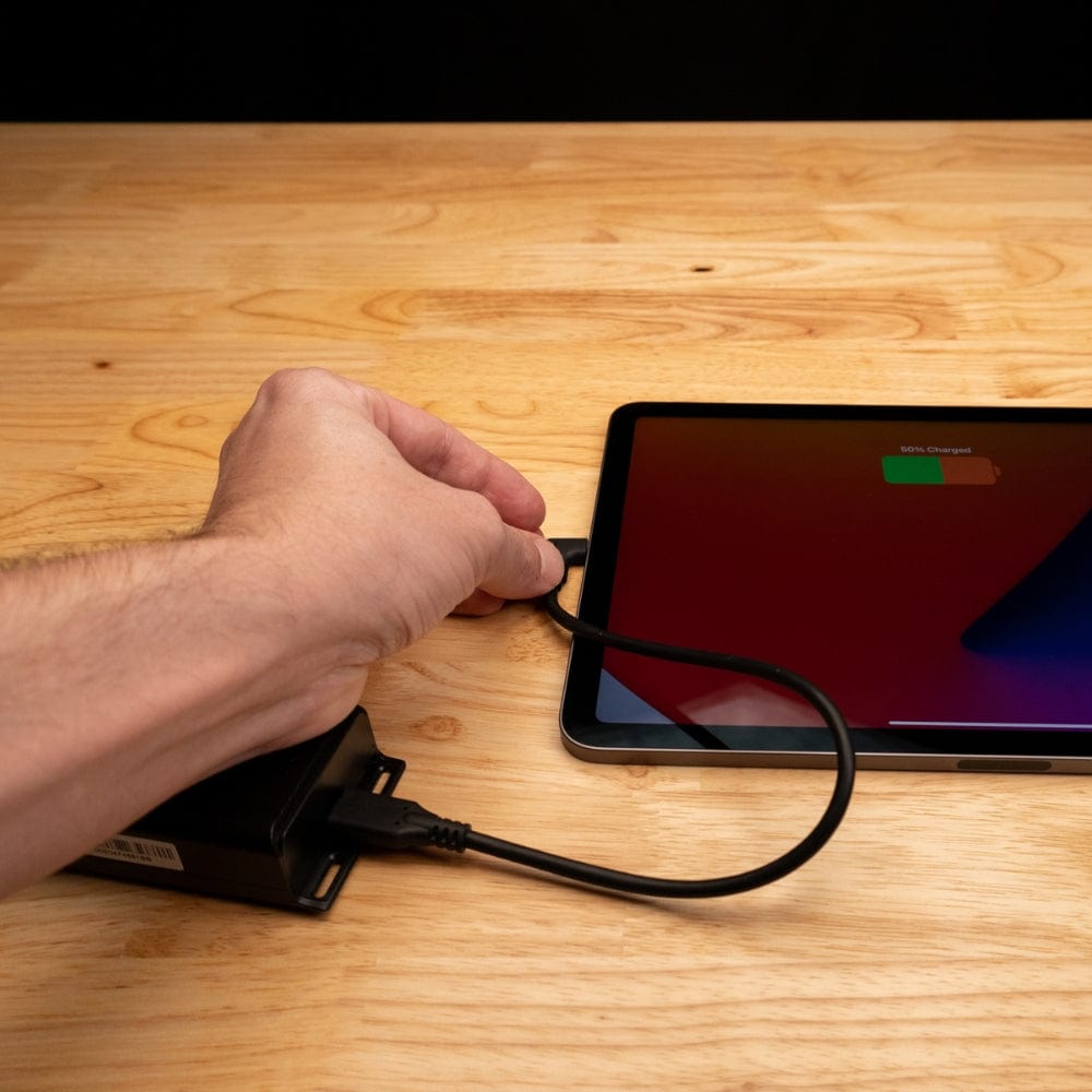 POE Texas Splitter PoE+ (802.3at) to USB-C Power + Data Delivery with 25 Watt Output - USB-C compatible w/ iPad Pro 12.9", Surface Go, Galaxy Tab