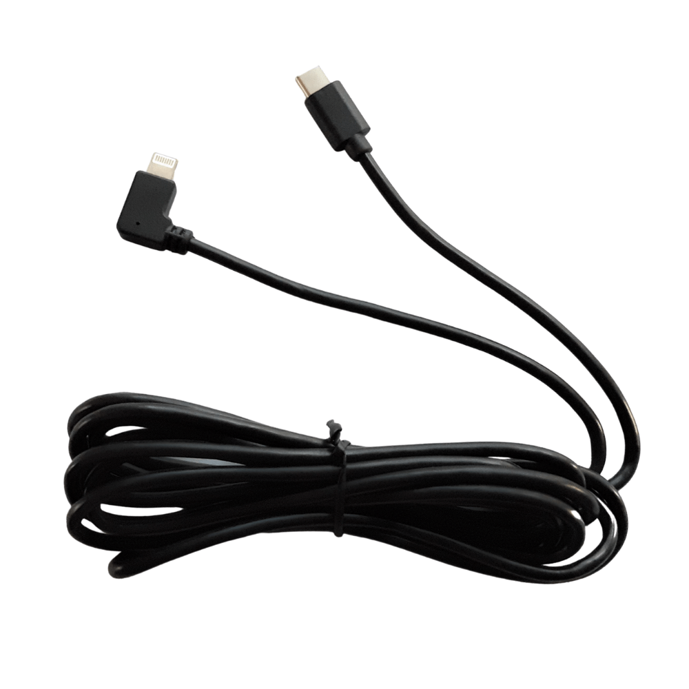 POE Texas Cable USB-C to Lightning Right Angle Cable - 16 Centimeters