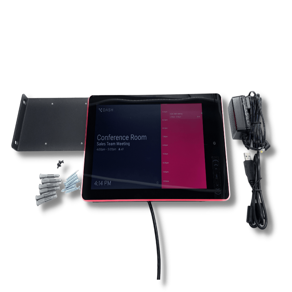 PoE Texas Display 10" Touchscreen Room Scheduler with Highly Visible LED Ring