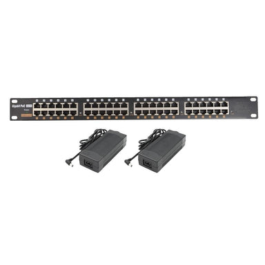 PoE Texas Injector 24-Port Gigabit Rack Mount PoE Injector with 48V240W Power Supplies