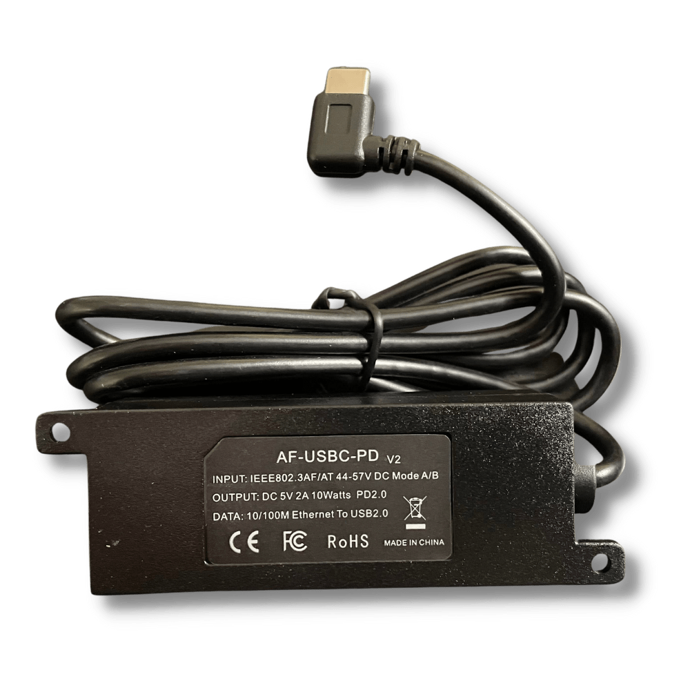 PoE Texas Splitter IEEE 802.3af PoE to USB-C Power and Data with Power Delivery