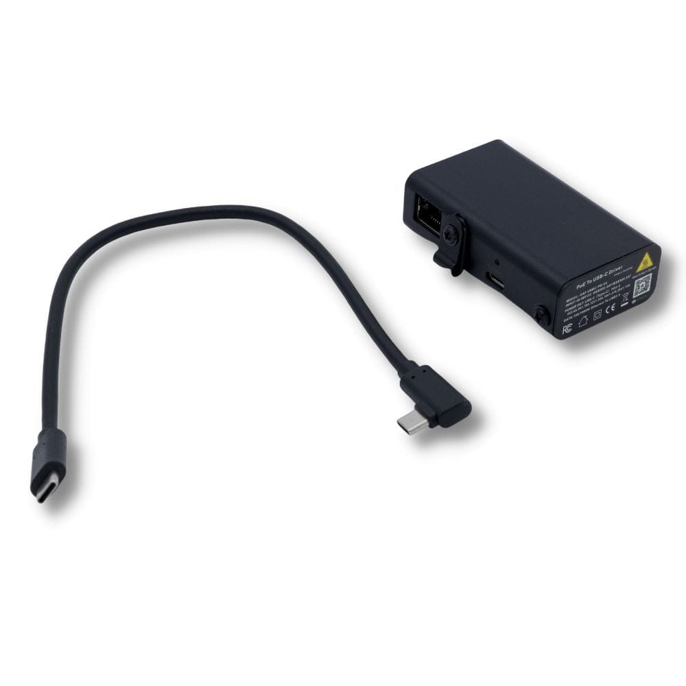 POE Texas Splitter New! Gigabit PoE+ (802.3at) to USB-C Power + Data Delivery with 25 Watt Output - USB-C compatible w/ iPad Pro 12.9", Surface Go, Galaxy Tab - USB-C Cable Included
