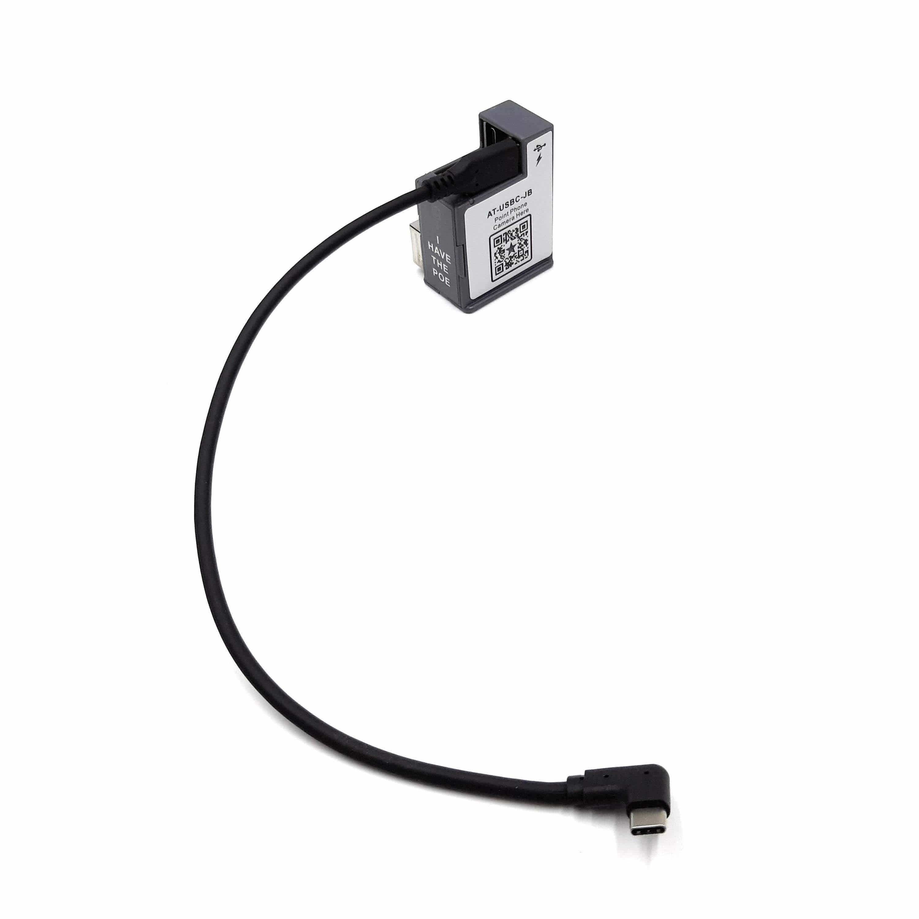 POE Texas Splitter POE+ to USB-C Power and Data Delivery with 25 Watt Output for iPad Pro, Surface Go, Galaxy Tab and More - 10/100 Mbps with Lightning Cable