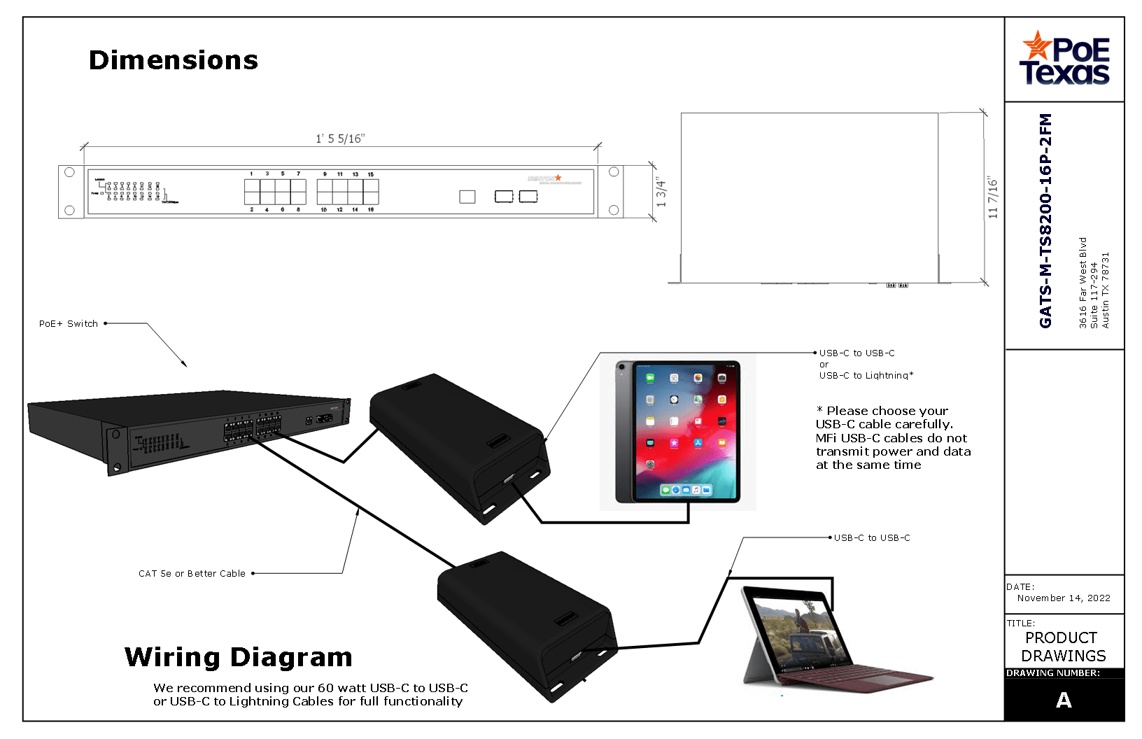 POE Texas Switch 16-Port Gigabit Layer 2 Managed PoE+ (IEEE 802.3at) Switch