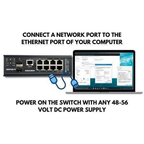 POE Texas Switch Industrial Fanless 8-Port Layer 2 Managed 802.3bt Switch for PoE Lighting & Automation