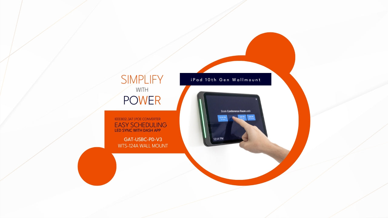 Easy Room Scheduling on iPad 10 with Status Indicator Using PoE
