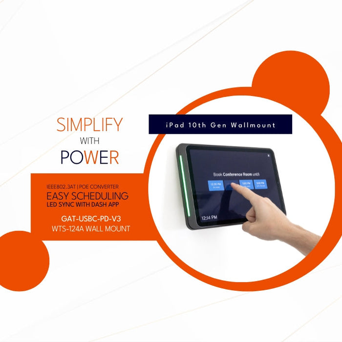 Easy Room Scheduling on iPad 10 with Status Indicator Using PoE