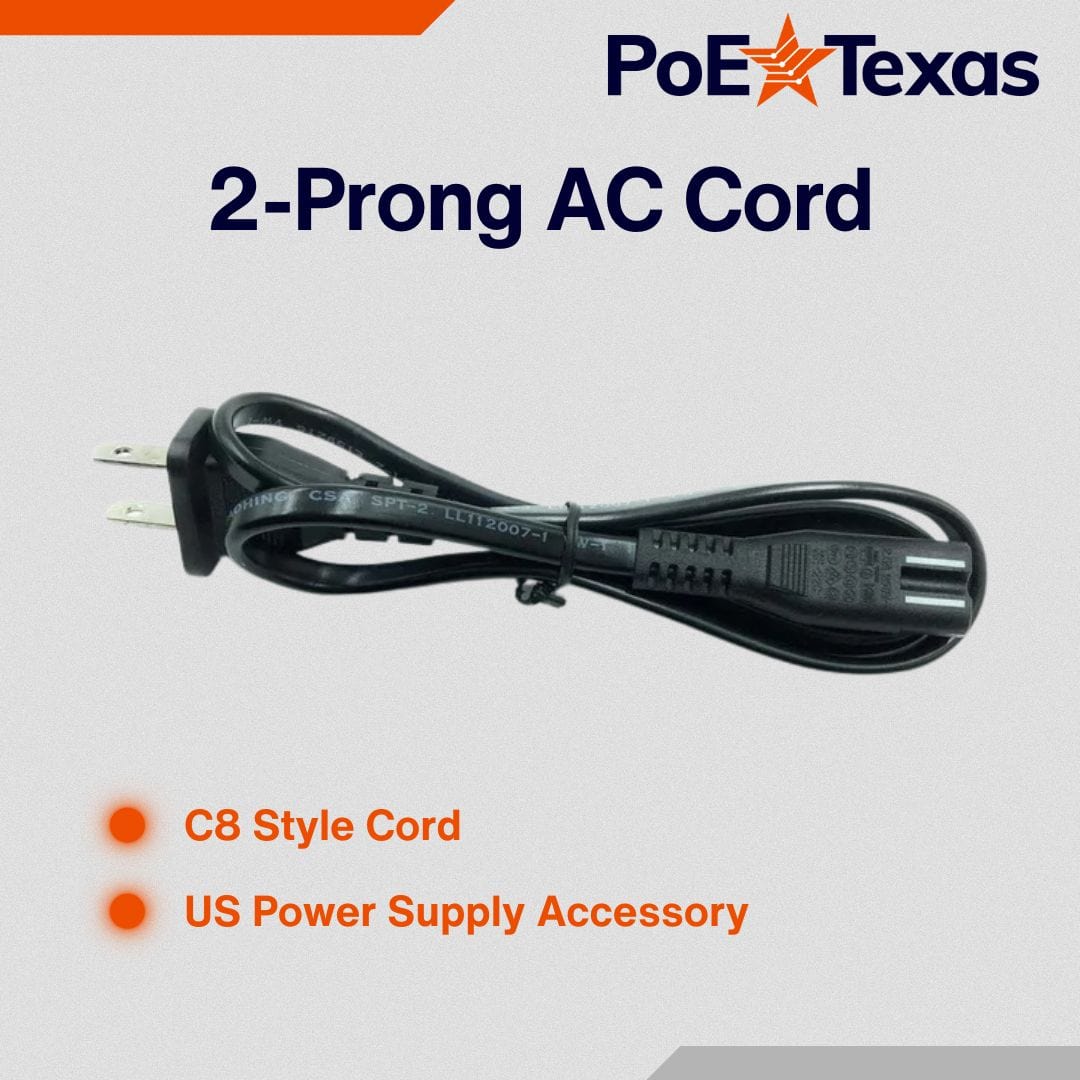 POE Texas 2-Prong AC Cord