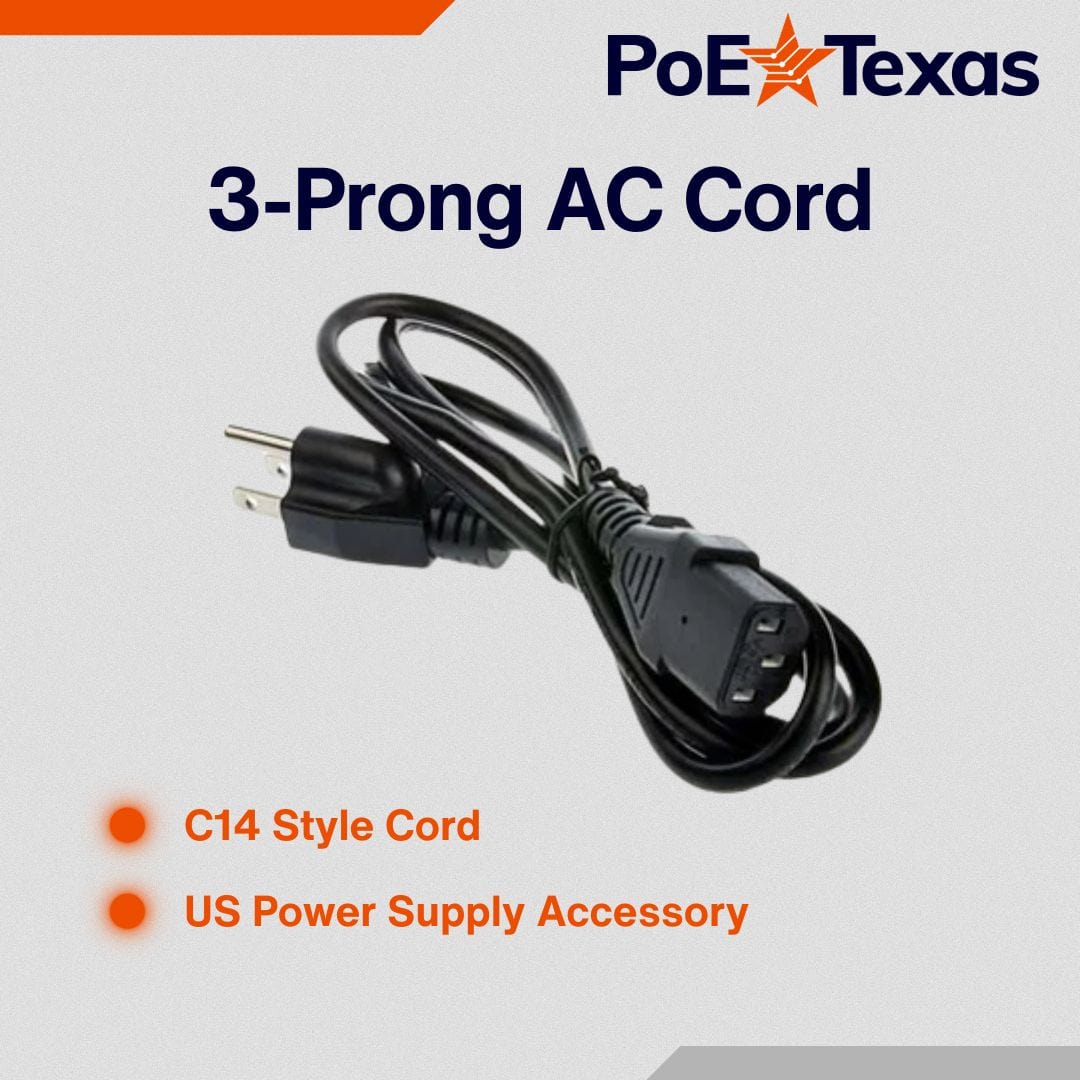 POE Texas 3-Prong AC Cord