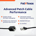 POE Texas Accessories CAT 6 Ethernet Extender Cable 3 ft Male to Female 2 Pack