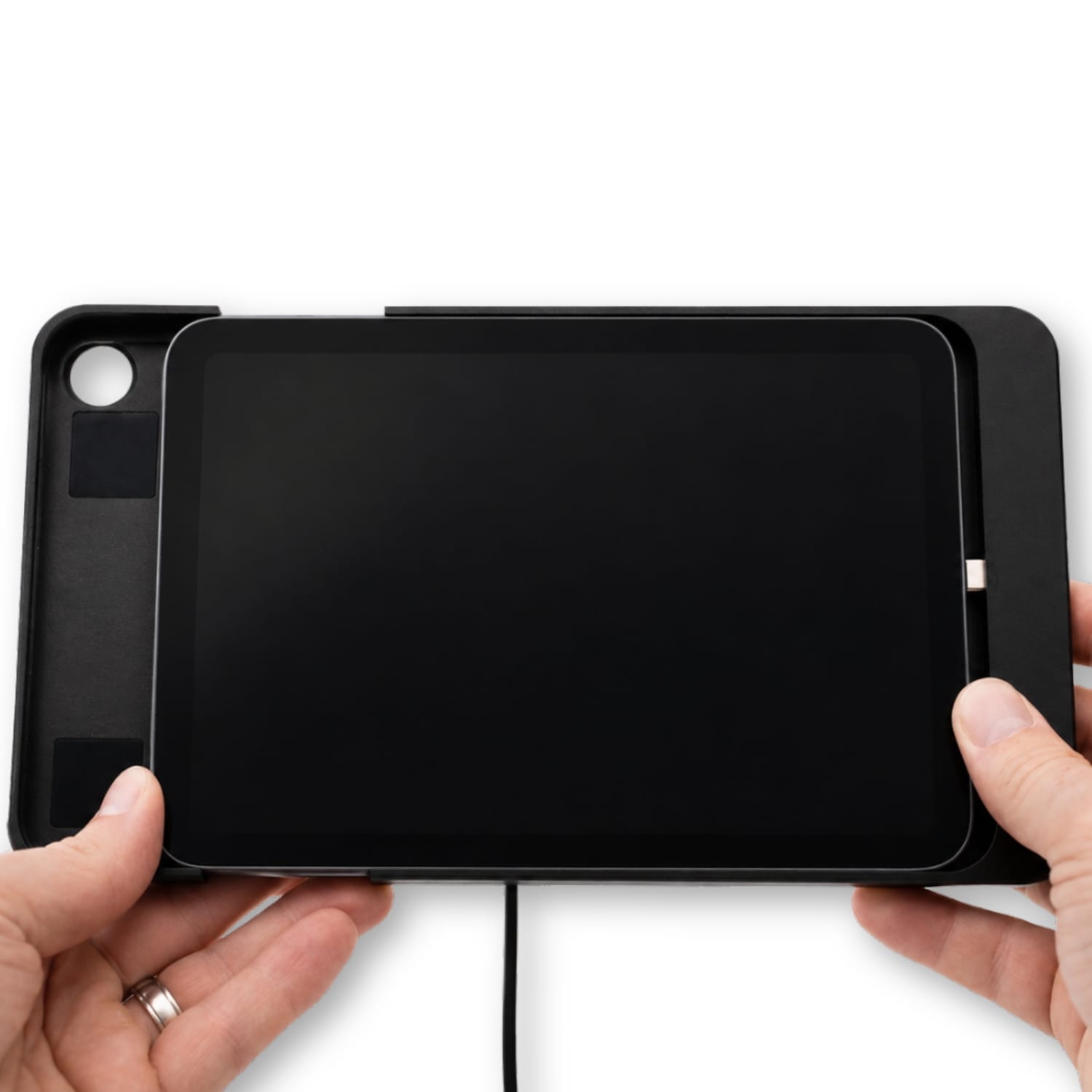 PoE Texas For Tablets iPad Mini 6 Wall Mount | Black Aluminum Surface Mount - including free DASH scheduler app download