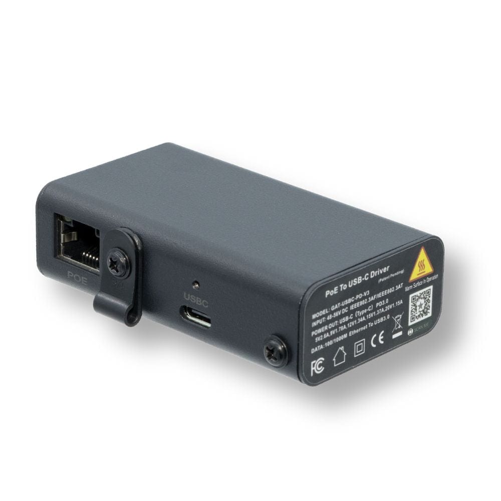 Patented Gigabit PoE+ to USB-C Power Data Delivery with 25