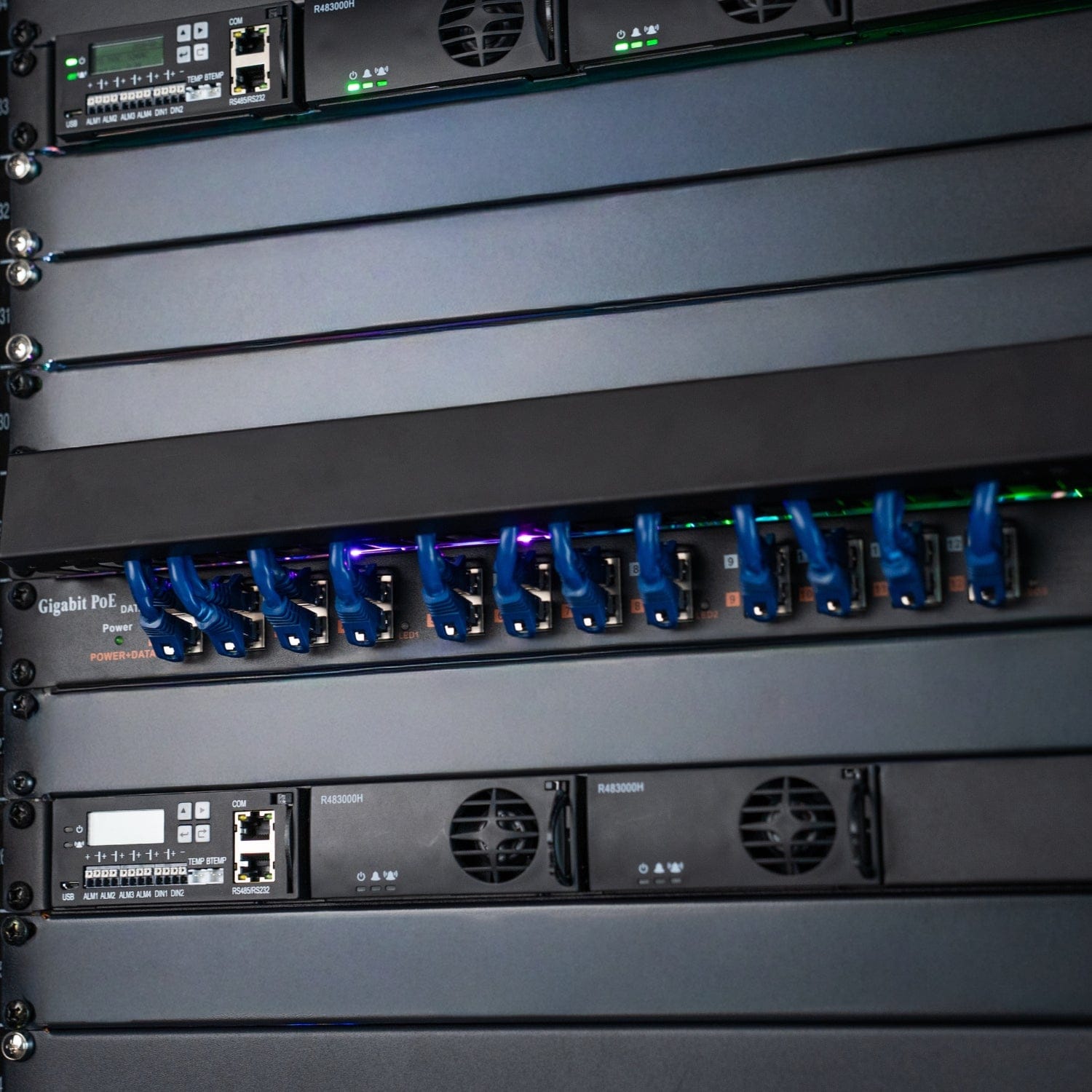 PoE Texas Injector 12 Port Gigabit Passive Mode A/B Rack Mount PoE Injector
