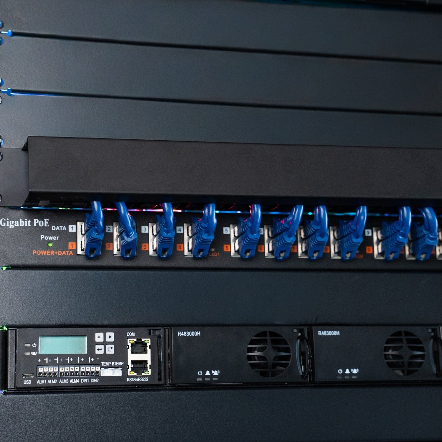 PoE Texas Injector 12 Port Gigabit Passive Mode A/B Rack Mount PoE Injector