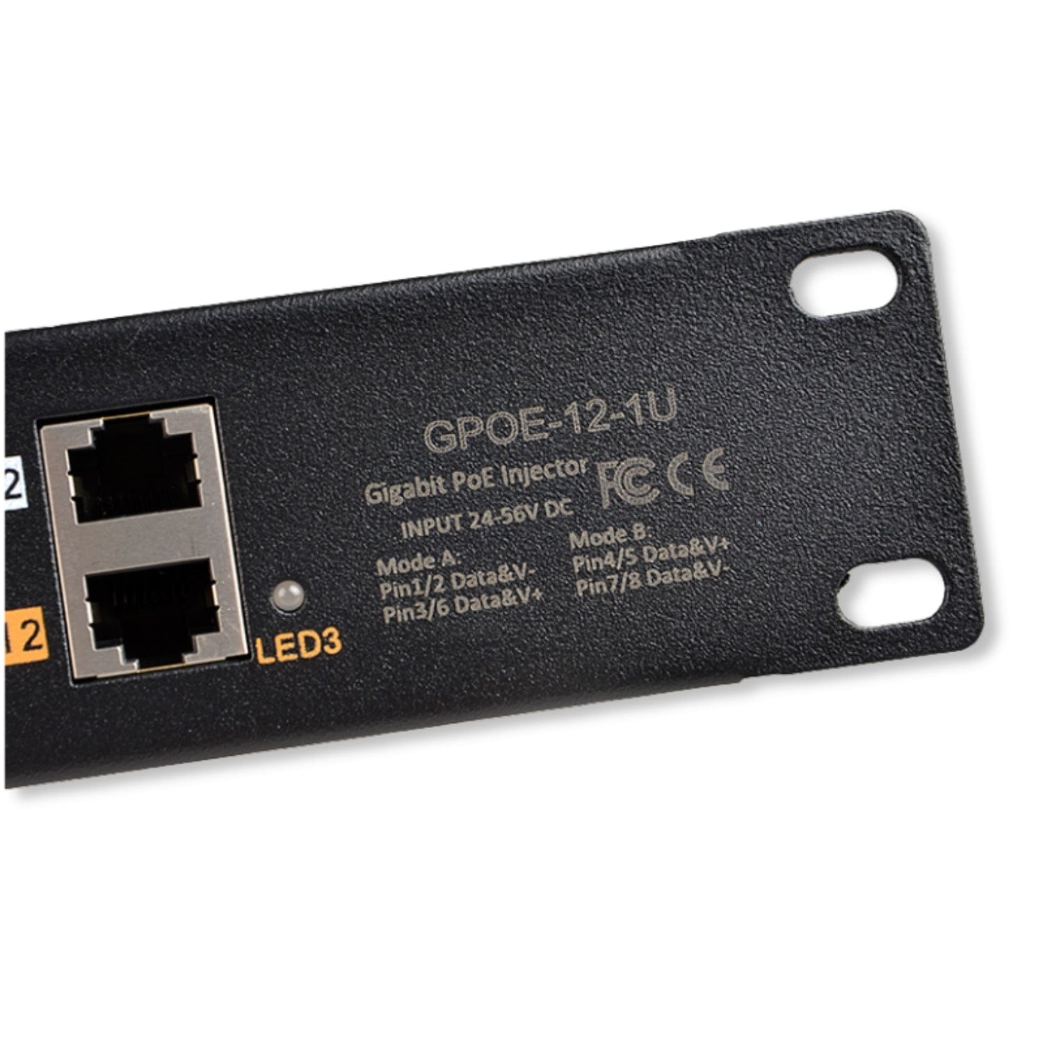 PoE Texas Injector 12 Port Gigabit Passive Mode A/B Rack Mount PoE Injector