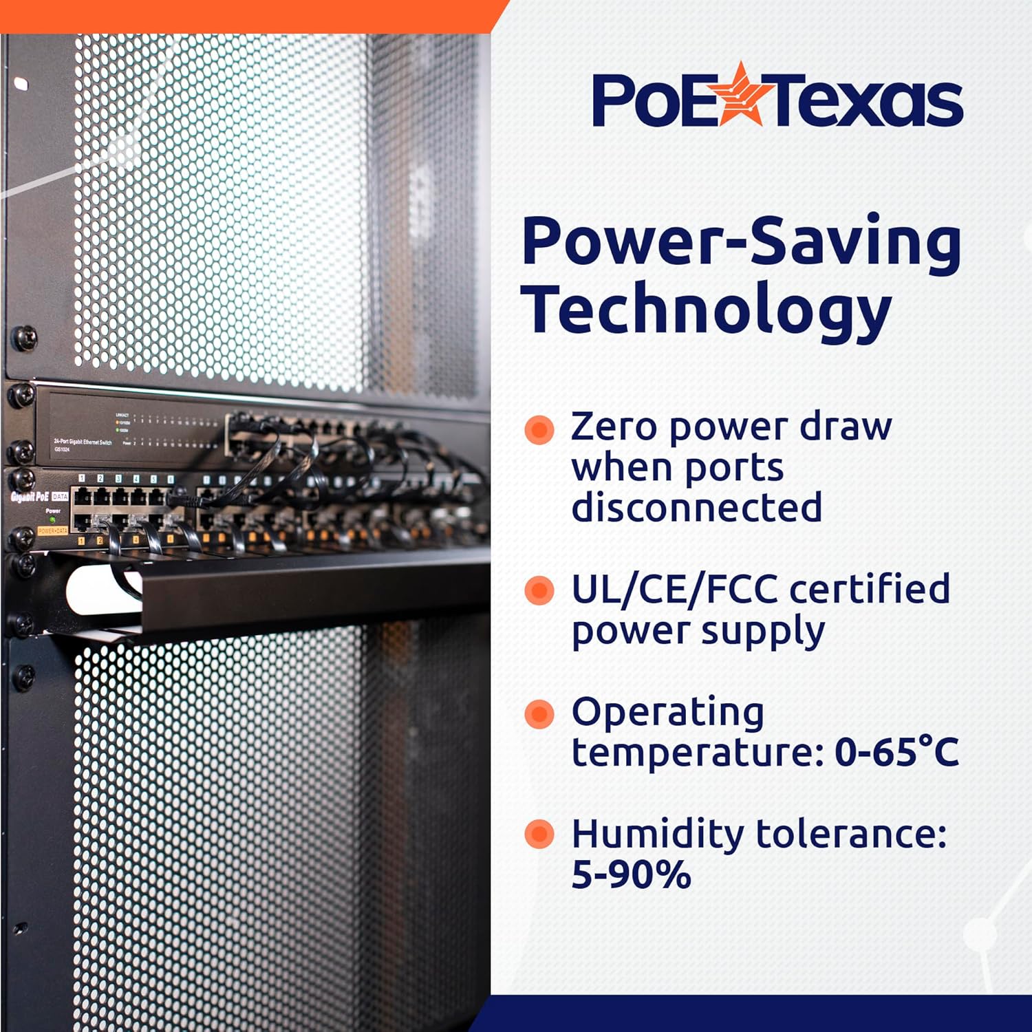 12-Port Gigabit Rack Mount PoE Injector with 48V 60W Power Supply — POE ...