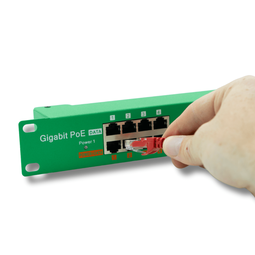 PoE Texas Injector 16 Port Gigabit 802.3at On-Demand PoE Injector with 56V240W Power Supply