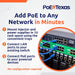 PoE Texas Injector 16 Port Gigabit 802.3at On-Demand PoE Injector with 56V240W Power Supply