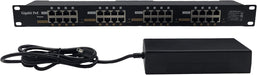 PoE Texas Injector 16 Port Gigabit PoE Injector, Mode A, Rack Mount with 48V 120W Power Supply