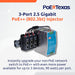 PoE Texas Injector 2.5 Gigabit PoE++ (802.3bt) 3-port Injector kit with 48 Volt 240 Watt Output with Power Supply