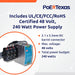 PoE Texas Injector 2.5 Gigabit PoE++ (802.3bt) 3-port Injector kit with 48 Volt 240 Watt Output with Power Supply