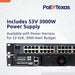 POE Texas Injector 24-Port Gigabit 802.3bt Managed PoE Injector with 53 Volt 3000 Watt Power Supply