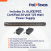 PoE Texas Injector 24-Port Gigabit Rack Mount PoE Injector with 24V240W Power Supplies