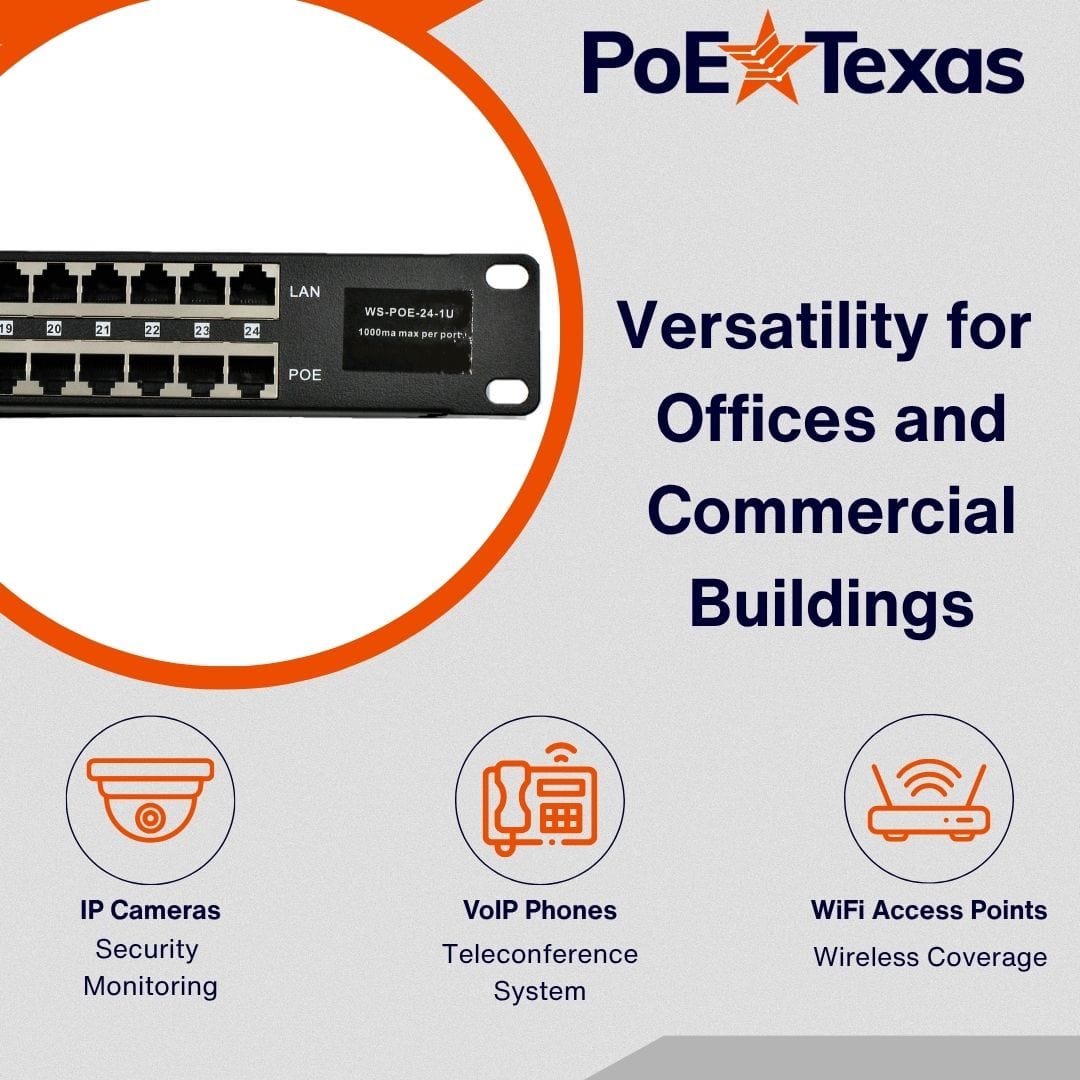 PoE Texas Injector 24-Port Rack Mount 10/100 PoE Injector