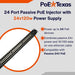 PoE Texas Injector 24-Port Rack Mount 10/100 PoE Injector with 24 Volt 120 Watt Power Supply