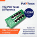 PoE Texas Injector 4 Port Active Gigabit Mode A PoE Injector with 48 Volt 60 Watt Power Supply