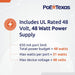 PoE Texas Injector 4 Port Gigabit Mode A PoE Injector with 48 Volt 48 Watt Power Supply