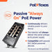 PoE Texas Injector 4-Port Gigabit Mode A PoE Injector without Power Supply