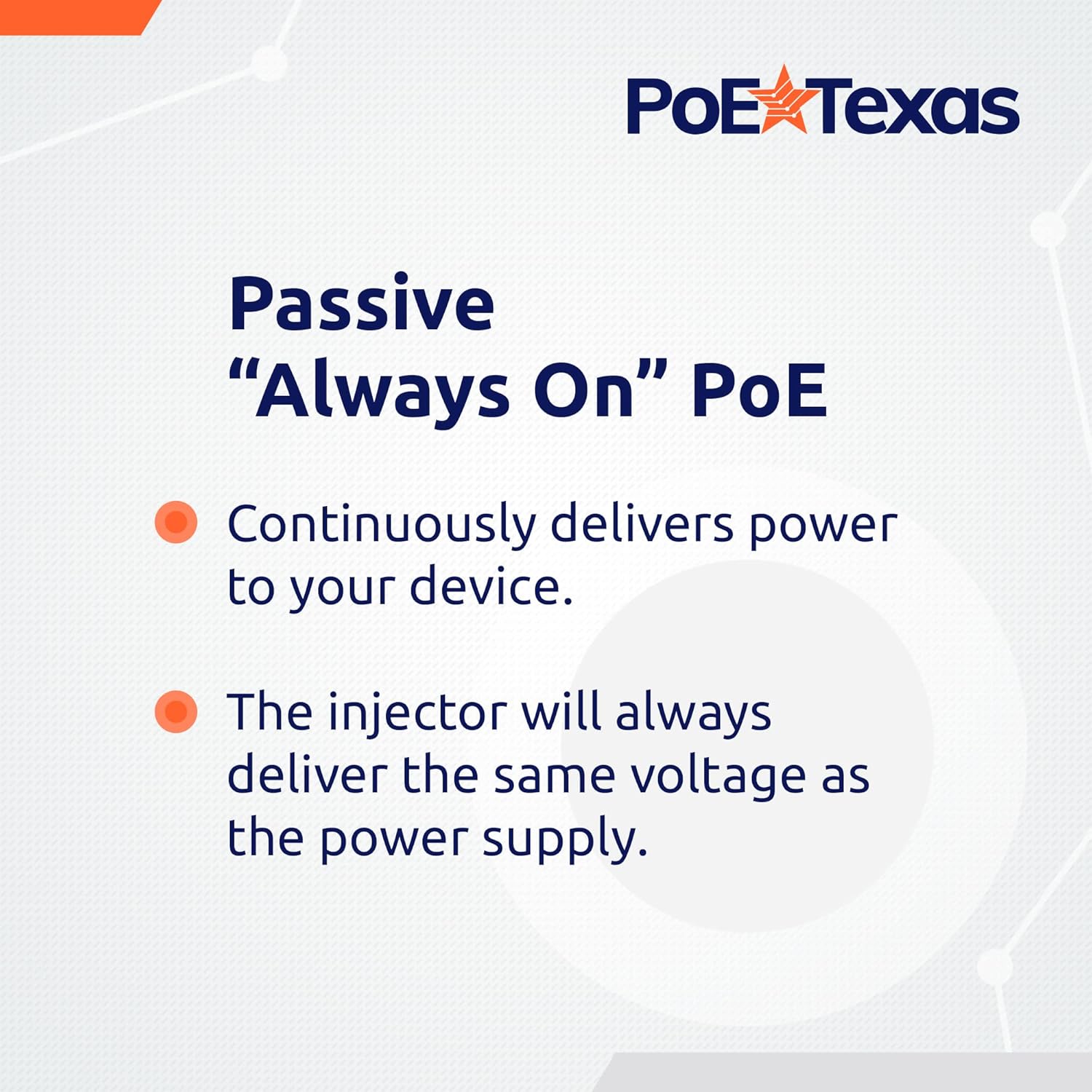 POE Texas Injector 4 Port Gigabit PoE Injector with 24 Volt 30 Watt Power Supply