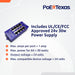 POE Texas Injector 4 Port Gigabit PoE Injector with 24 Volt 30 Watt Power Supply