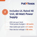PoE Texas Injector 8 Port 10/100 Mode B PoE Injector with 48V 60W Power Supply