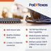 PoE Texas Injector 8 Port 10/100 Mode B PoE Injector with 48V 60W Power Supply